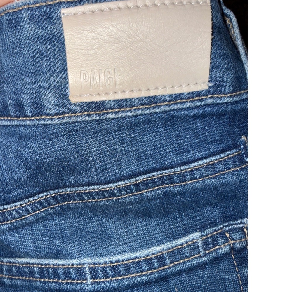 Paige Sasha Wide Leg Cuff Jeans Nadira Medium Wash High Rise 28 - Picture 7 of 8
